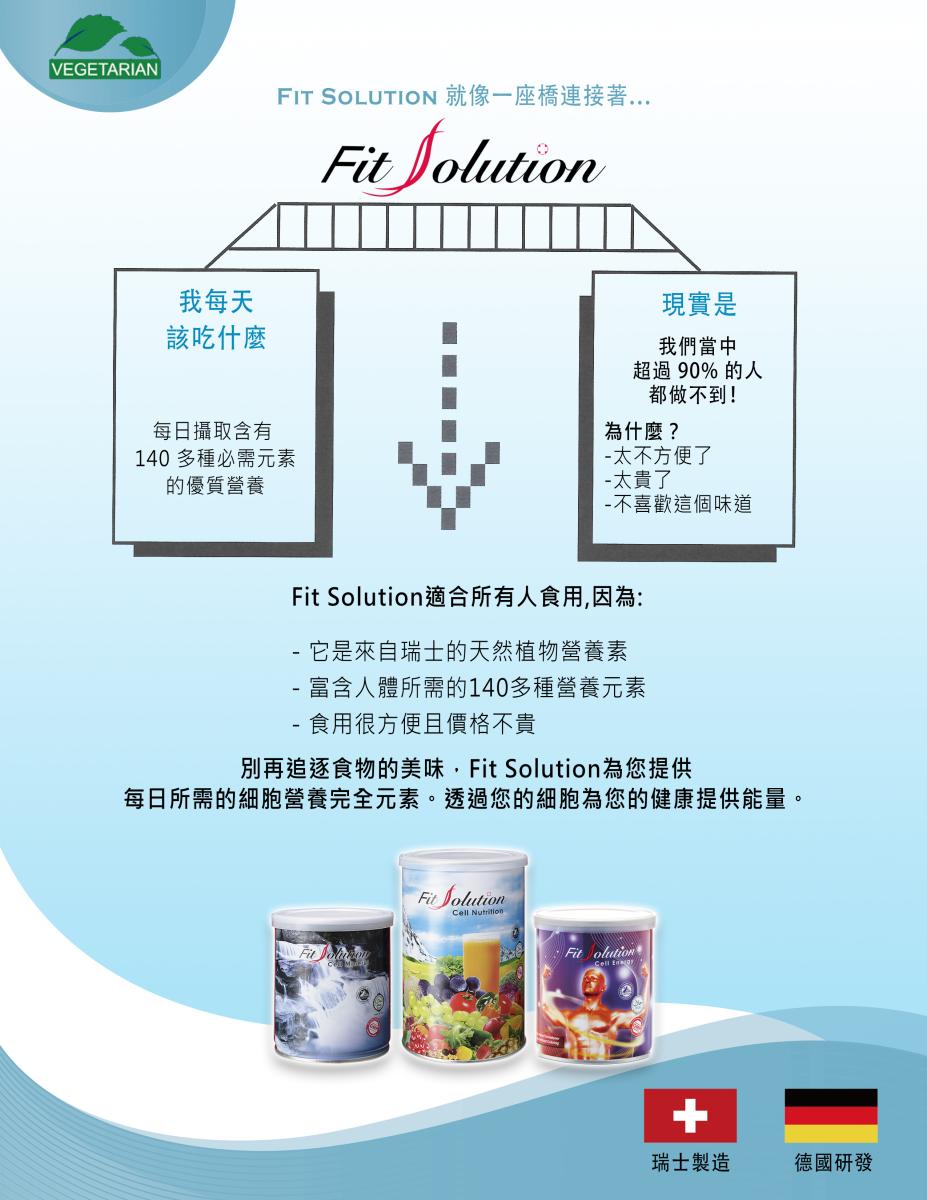 Fit Solution is like a bridge between…圖細胞營養之2
