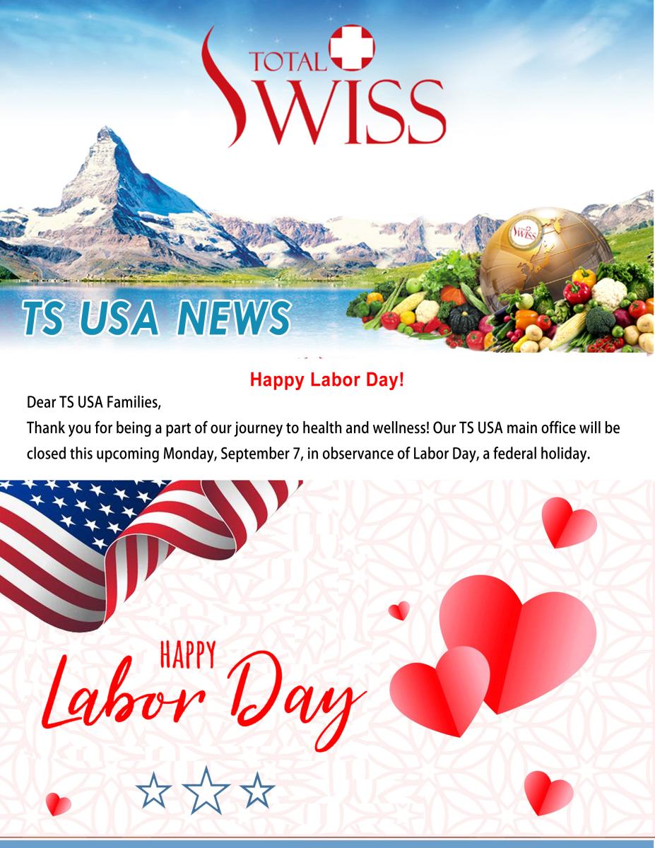 Notice – TS USA Main Office Closure for Labor Day圖細胞營養之1